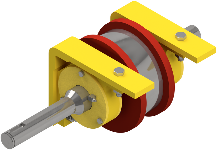 Drive shaft carriage hollow shaft bearing drive wheel 